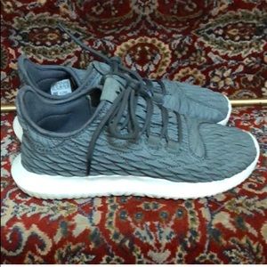 Grey textured Adidas sneakers